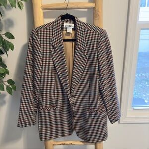 Plaid oversized blazer